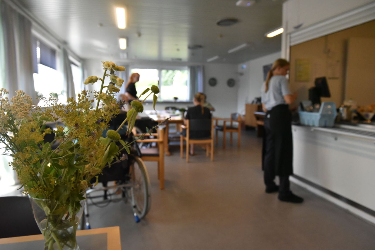 Fællesrum hos Dronningborg Plejecenter