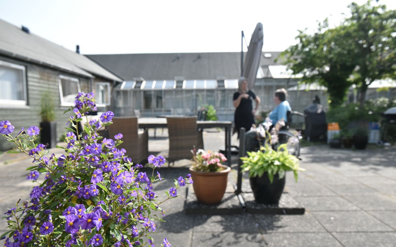 Terrasse hos Dronningborg Plejecenter
