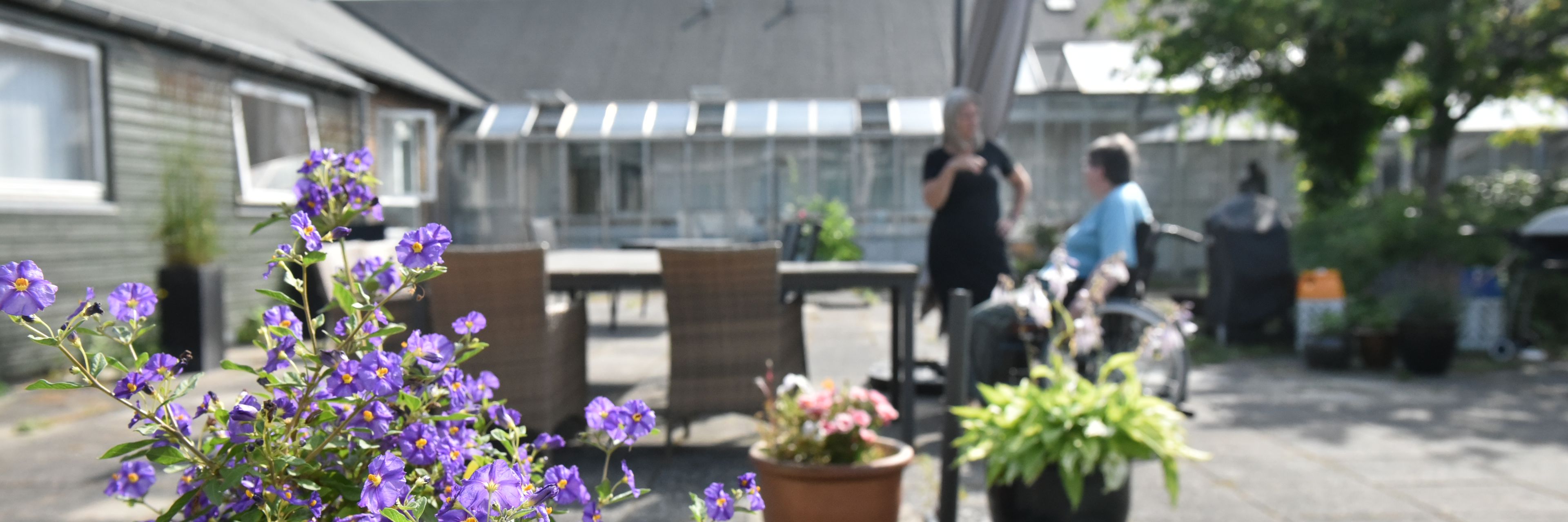 Terrasse hos Dronningborg Plejecenter